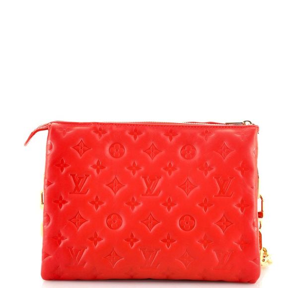 Louis Vuitton Coussin Bag Monogram Embossed Lambskin PM Red - Picture 4 of 8